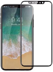 Folie de protectie full screen tempered glass pentru iPhone X Xs Negru - transparent BBL411 