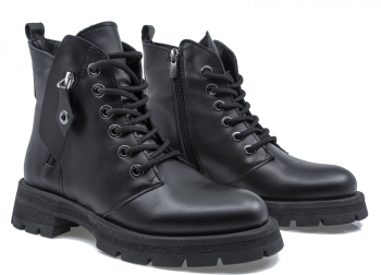 Ghete dama Caspian Cas-Color casual piele naturala negru 37 