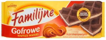 Family Wafers Napolitane Crema de Caramel. Cantitate 140 g - SFW14470 