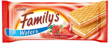 Family Wafers Napolitane Crema de Smantana si Capsuni Cantitate 180 g - SFW07441 