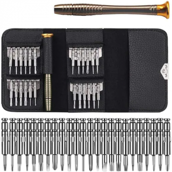 Set Surubelnite de Precizie Multifunctionale 25-in-1 pentru Telefon Tableta PC Laptop Camera Universal Alb Negru 