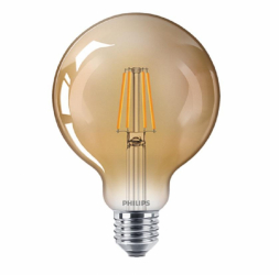 Bec LED Philips 4W 35W G93 E27 825 GOLD NDSRT4 alb cald temperatura culoare 2500K 400 lumeni 100-240V durata de viata 15.000 ore clasa 