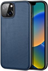 Husa protectie pentru iPhone 14 Carbon Design Negru Albastru HUR-BBL6342 