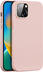 Husa protectie pentru iPhone 14 Piele Ecologica Roz HUR-BBL6352 