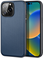 Husa protectie pentru iPhone 14 Pro Max Carbon Design Negru Albastru HUR-BBL6345 