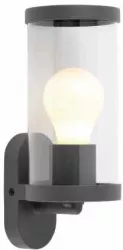 Aplica perete exterior Well Treviso E27 60W IP44 gri inchis 