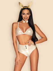 Costum iepuras alb Obsessive Neo Goldes L/XL 