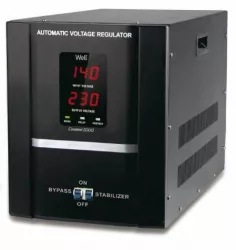 Stabilizator automat de tensiune Well Constant 3000VA cu servo motor 
