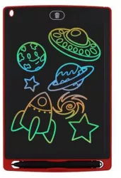 Tableta grafica de desenat pentru copii color de 10 inch diagonala cu buton de stergere si creion - Rosu 