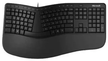 Tastatura cu fir Microsoft LXN-00013 ergonomica negru 