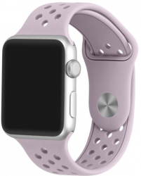 Curea iUni compatibila cu Apple Watch 1/2/3/4/5/6/7 42mm Silicon Sport Soft Purple 