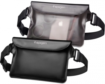 Set 2 borsete subacvatice telefon mobil si accesorii centura reglabila material impermeabil 22 x 15 cm Negru HUR-BBL6362 