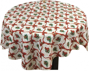 Fata de masa pentru 12 persoane Mistletoe bumbac 100 250x150cm multicolor