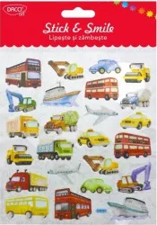 Abtibilduri DACO Lipeste si Zambeste Model Masini 24 Buc/Set Multicolor Stickere Decorative Autocolante Abtibild 