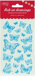 Abtibilduri DACO Transferabile Metalice Model Fluture 20 Buc/Set Multicolor Abtibild Autocolante Copii Stickere Decorative 
