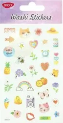 Abtibilduri DACO Washi Model Veselie 34 Buc/Set Multicolor Autocolante Copii Abtibild Stickere Decorative 