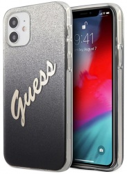 Husa de protectie Guess Vintage pentru Apple iPhone 12 mini Negru 
