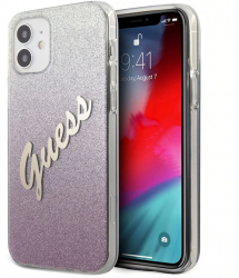 Husa de protectie Guess Vintage pentru Apple iPhone 12 mini Roz 