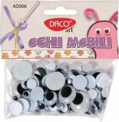 Ochi Mobili DACO 75 Buc/Set Culoare Negru si Alb 