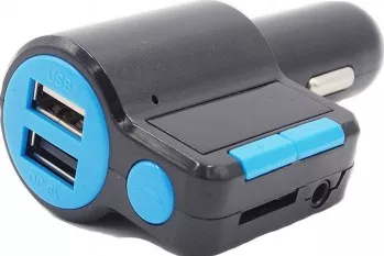 Modulator auto FM cu usb Negru/Albastru Gonga 