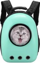 Rucsac transport animale de companie tip capsula astronaut turcoaz Gonga 
