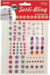 Strasuri Autoadezive DACO Model Sorti Bling Dimensiuni Variabile 100 Buc/Set Multicolor Accesorii Craft 