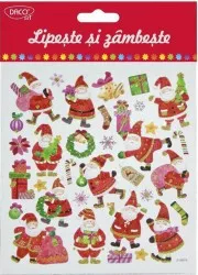 Abtibild DACO Lipeste si Zambeste Model Craciun Material Hartie Autoadeziva Multicolor 33 Buc/Set Multicolor Sticker Autocolant Daco 