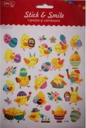 Abtibild DACO Lipeste si Zambeste Model Pui Paste 22 Buc/Set Multicolor Abtibilduri Stickere Pasari Sticker Autocolant Daco 