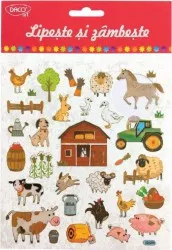 Abtibilduri DACO Lipeste si Zambeste Model Ferma 32 Buc/Set Multicolor Autocolante Copii Stickere Decorative Abtibild 