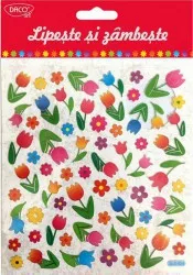 Abtibilduri DACO Lipeste si Zambeste Model Lalele 65 Buc/Set Multicolor 