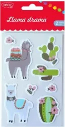 Abtibilduri DACO Model Llama Drama 8 Buc/Set Multicolor Autocolante cu Animale Stickere pentru Copii Abtibild Copii 