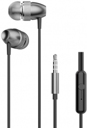 Casti in ear cu microfon Deep bass Gri HUR-BBL6417 