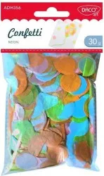 Confetti Neon DACO din Hartie de Matase Diametru 2 cm Cantitate 30 g Multicolor Accesorii Creatie Accesorii Craft Confetti Petrecere 