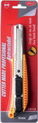 Cutter Profesional Mare Retractabil Daco Lama 18 mm Plastic/Metal Galben/Negru cu Sistem de Blocare 