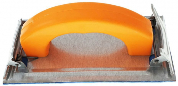Drisca din metal cu burete FAE-30347 slefuitor 180x85mm manual cu maner de plastic si cleme laterale
