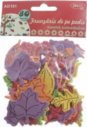 Forme din Spuma Autoadeziva DACO Model Frunzaris de Podis Dimensiuni Variabile 80 Buc/Set Multicolor Accesorii Craft 