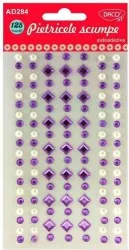 Forme Plastic Autoadeziv DACO Model Pietricele Scumpe Dimensiuni Variabile 125 Buc/Set Multicolor Accesorii Craft