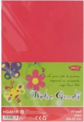 Hartie Gumata DACO 20x30 cm 10 Coli/Top Culoare Rosu Hartie Gumata Hartie Gumata Hartie Gumata pentru Scoala 
