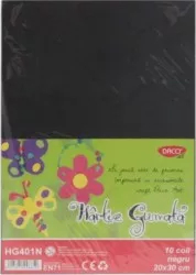 Hartie Gumata DACO 20x30 cm 10 Coli/Top Neagra Hartie Gumata Hartie Gumata Hartie Gumata pentru Scoala