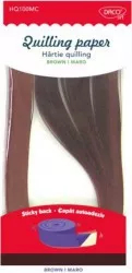 Hartie Quilling DACO 42.5x0.5 cm 100 Fasii/Set Maro Capat Autoadeziv 