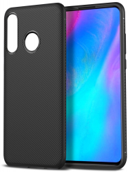 Husa pentru Huawei P30 Lite Silicon Line Design Negru CRB-BBL6386 