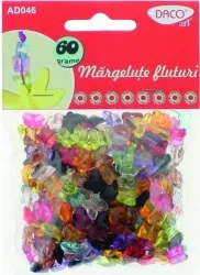 Margelute Fluturi DACO Material Plastic Cantitate 60 g Multicolor Accesorii Craft Margele Model Fluturi Margele cu Fluturi 