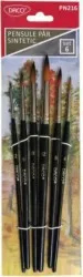 Pensule DACO 6 Buc/Set Varf Rotund cu Par Sintetic Pensule Pictura Pensule Daco 
