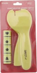 Perforator DACO Hobby Patru Forme Interschimbabile Perforare 1 cm Galben 