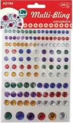Perle Autoadezive DACO Model Multi-Bling Dimensiuni Variabile Material Plastic 120 Buc/Set Multicolor Accesorii Craft 
