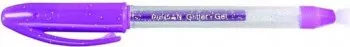 Pix cu Gel PENSAN Glitter Mina Mov cu Sclipici 12 Buc/Set Grosime Varf 1 mm Corp din Plastic Transparent Pixuri cu Gel 