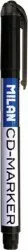 Set 10 Markere CD MILAN Negre Marker CD Marker DVD Marker Permanent CD Markere Marker Negru 