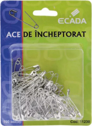 Set 100 Ace Metalice de Siguranta ECADA 3 cm 