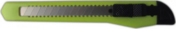 Set 24 Cuttere Mici Ecada Lama 9 mm Verde/Negru Plastic/Metal 