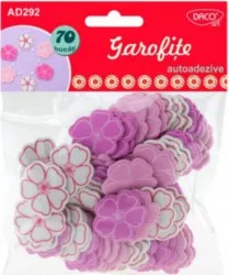 Forme Spuma Autoadeziva DACO Model Garofite 3x2.6 cm 70 Buc/Set Multicolor Accesorii Creatie Accesorii Craft Garoafe din Spuma